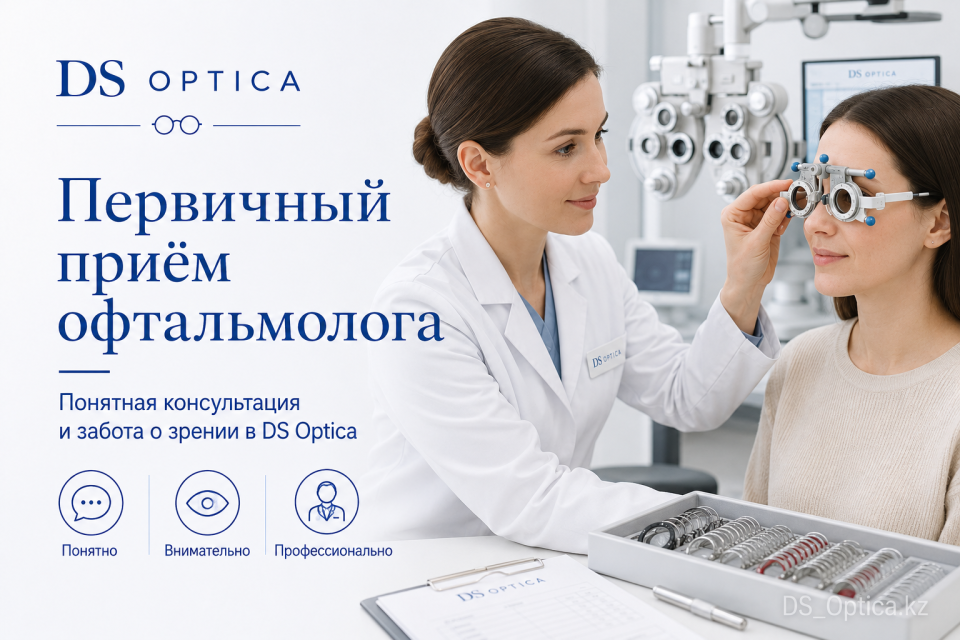 Первичный приём офтальмолога в Алматы — DS Optica