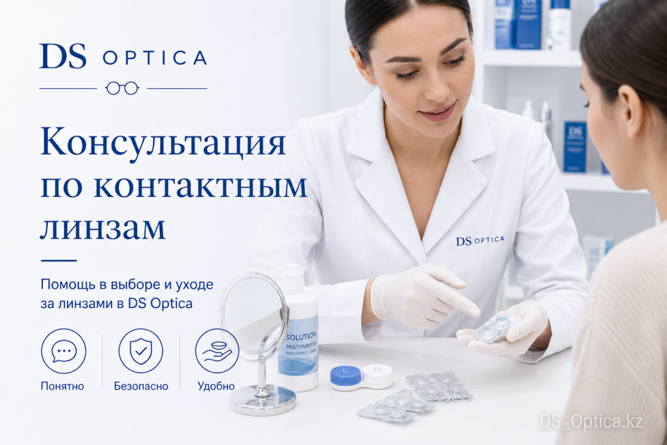 Консультация по контактным линзам в Алматы — DS Optica