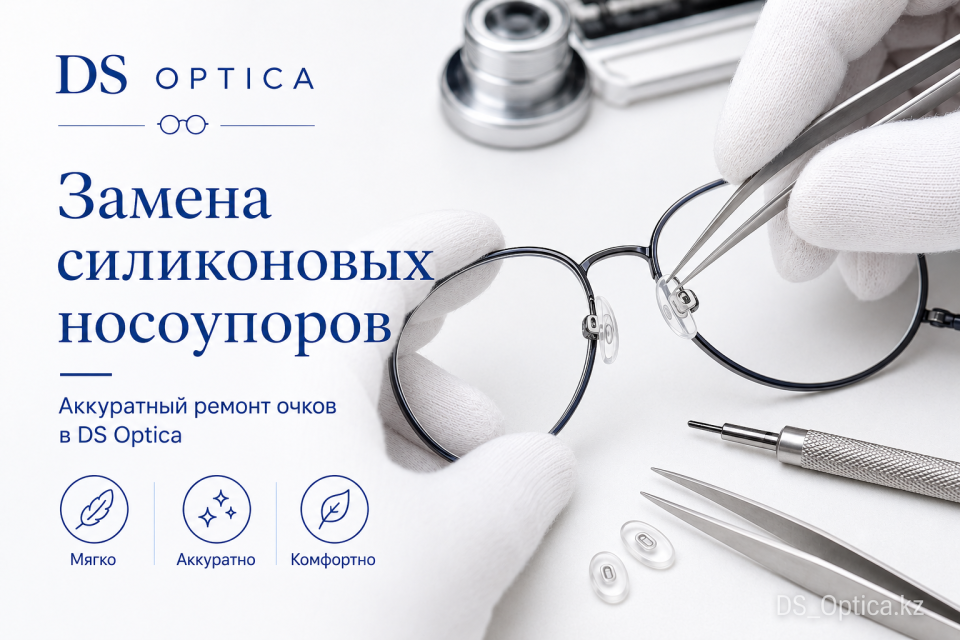Замена силиконовых носоупоров в Алматы — DS Optica